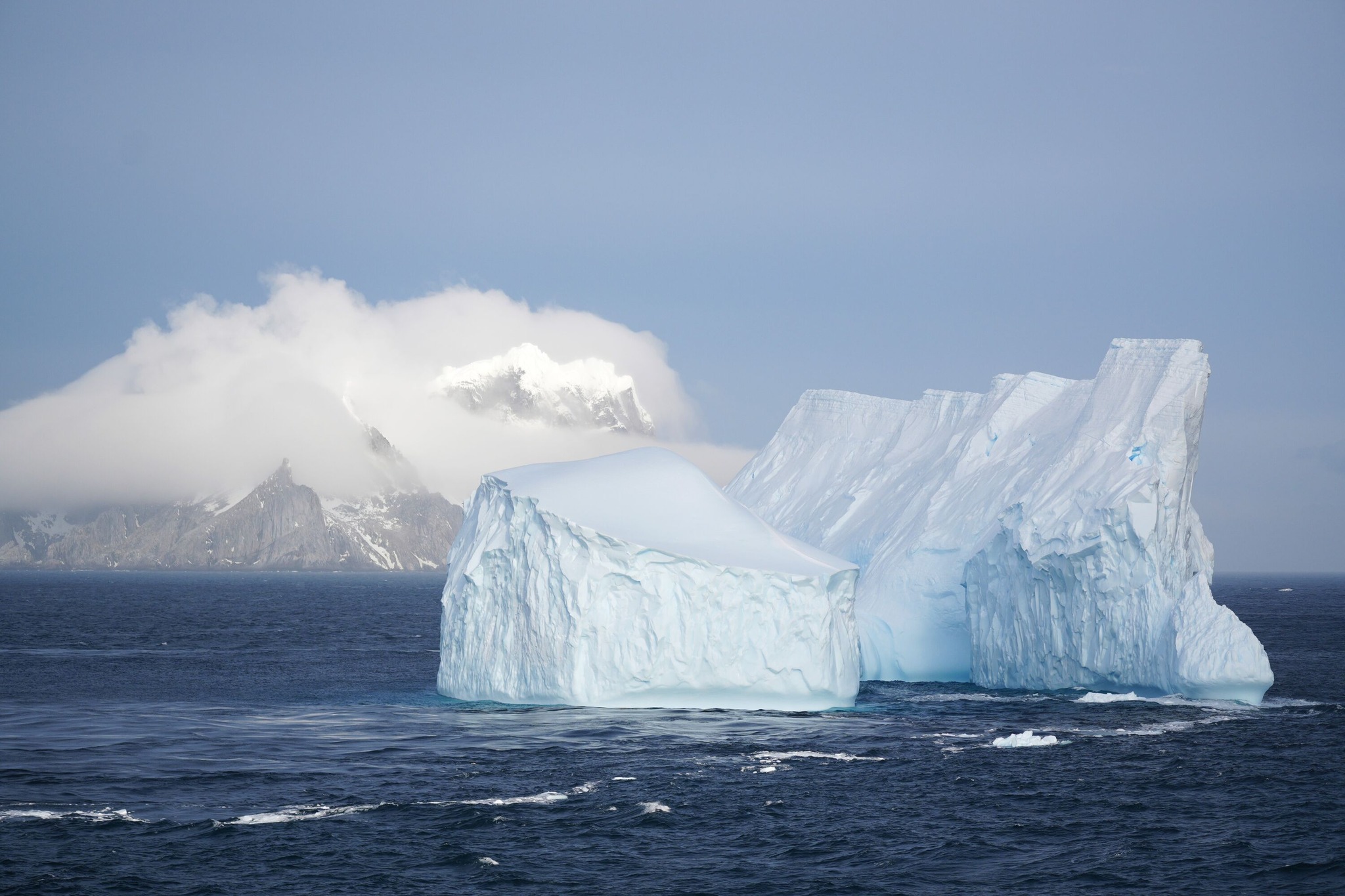 Antarctic icebergs by Lucy