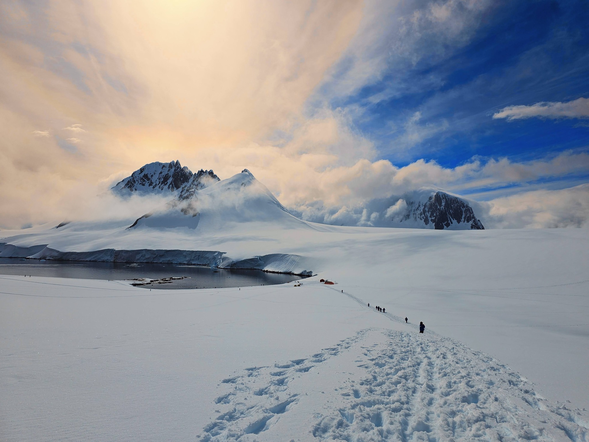 Lucy's shot of a hiking trail in Antarctica 